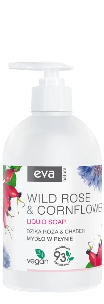 EVA NATURA Creamy liquid soap with wild rose and cornflower